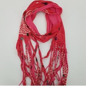 Free People | Pink Fringe Scarf